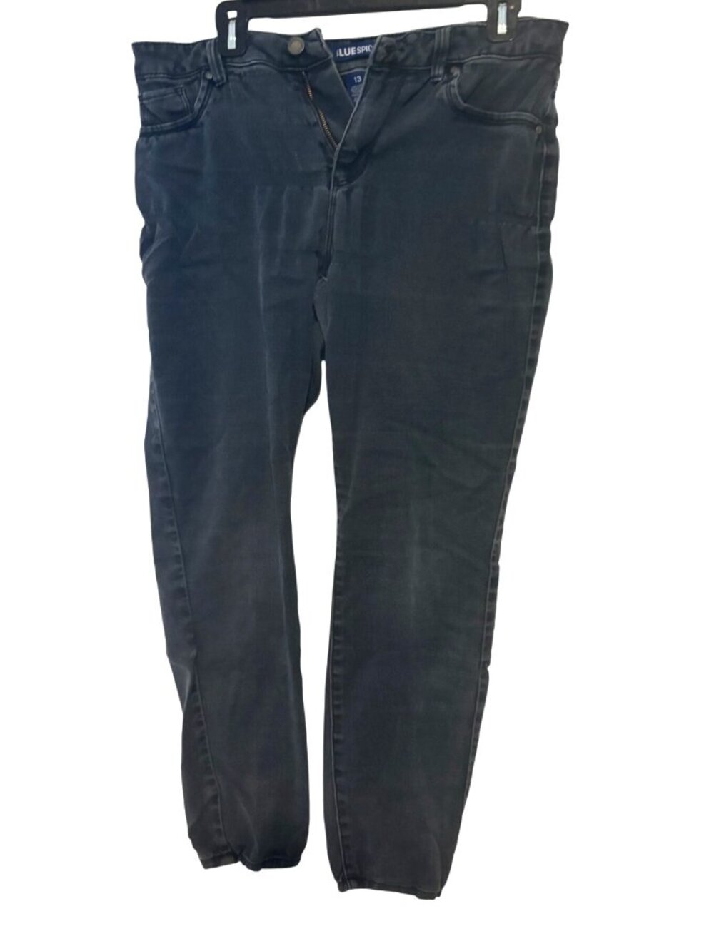 Blue Spice Womens Black Skinny Jeans Size 13 Juniors Sizing